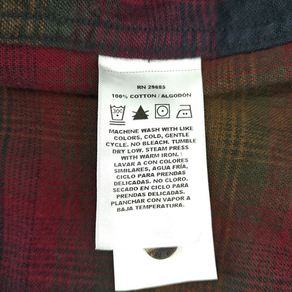 Pendleton Mason Shirt Men Medium Flannel Shadow Plaid Button Long Sleeve Western - Picture 7 of 12